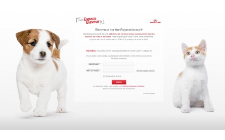 Royal Canin  - Plateforme  "Mon Espace Eleveur"